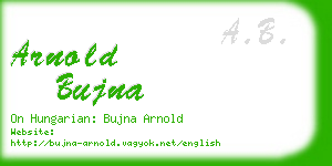 arnold bujna business card